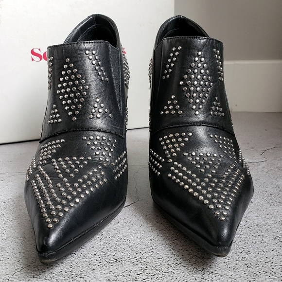 See by Chloe Carnaby Shine Studded Boots Sz 38.5 - Picture 5 of 14